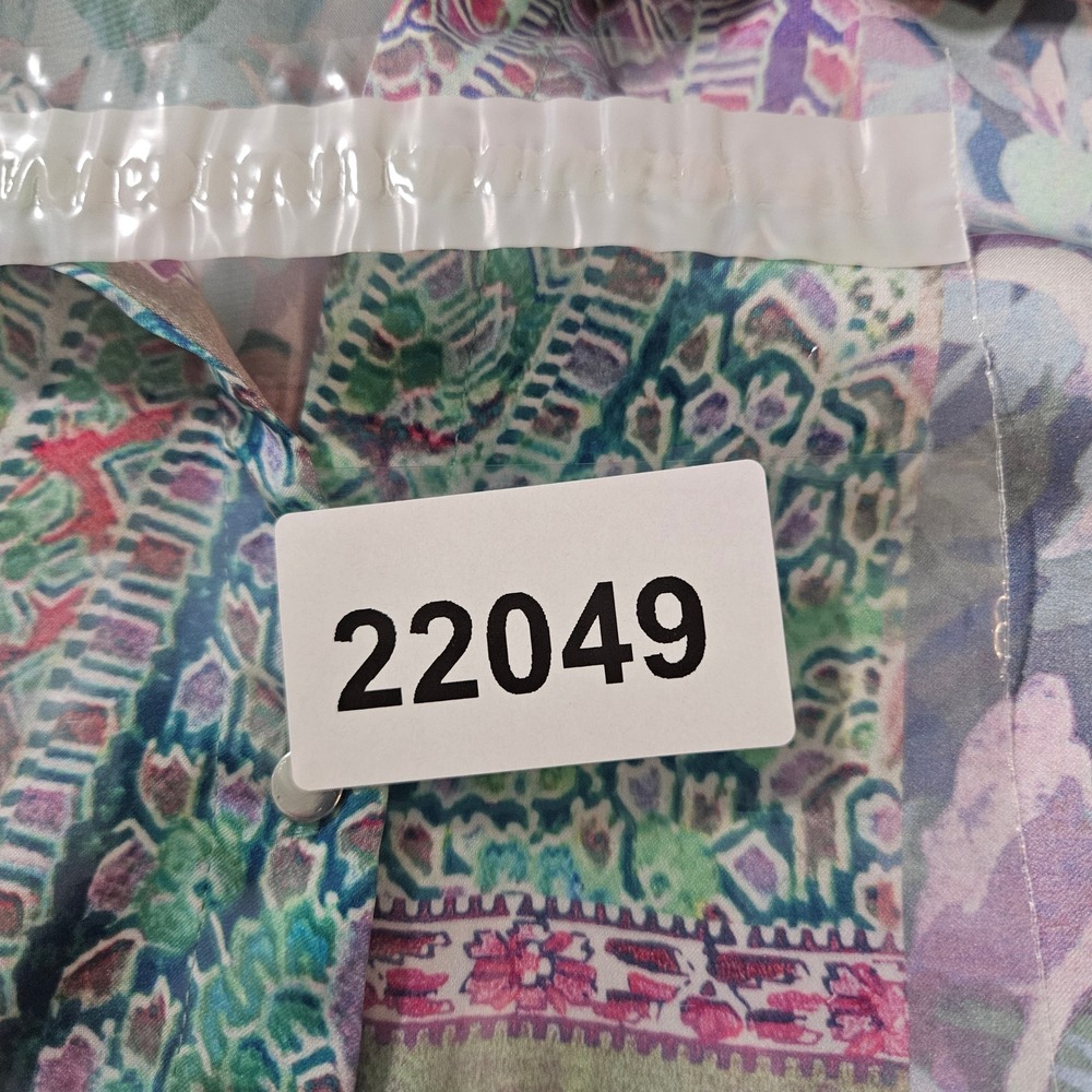 Zara Womens XL Patchwork Paisley Floral Print Button Down Shirt Multi Color - Picture 9 of 9